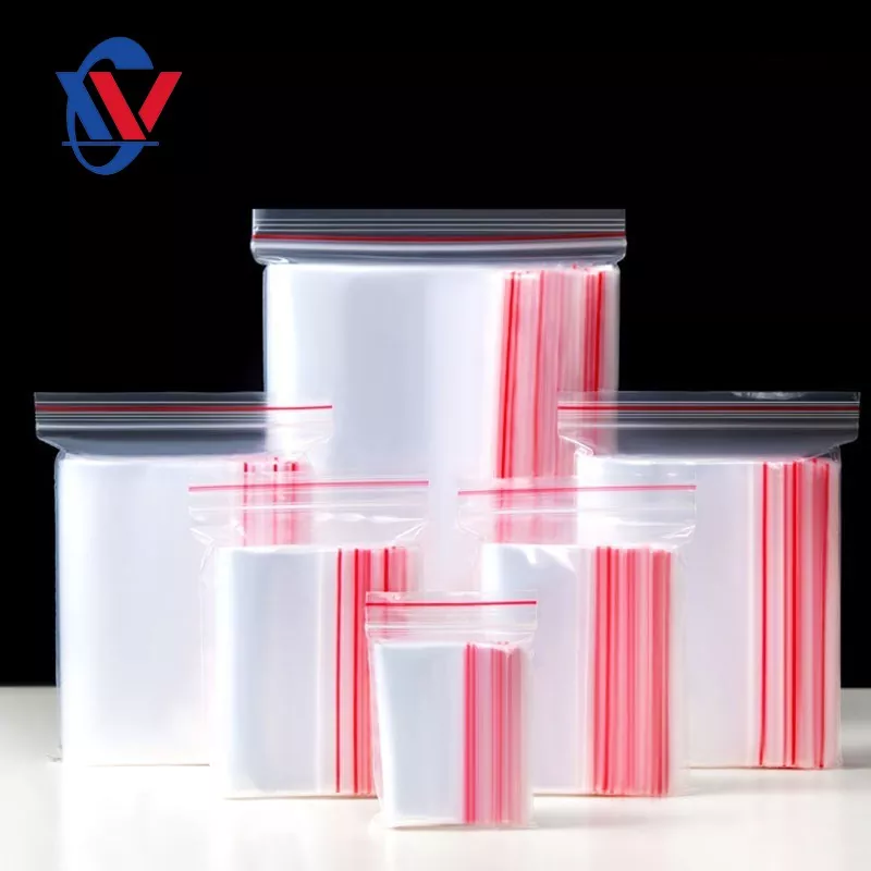 حقيبة حافة بيضاء PE ziplock